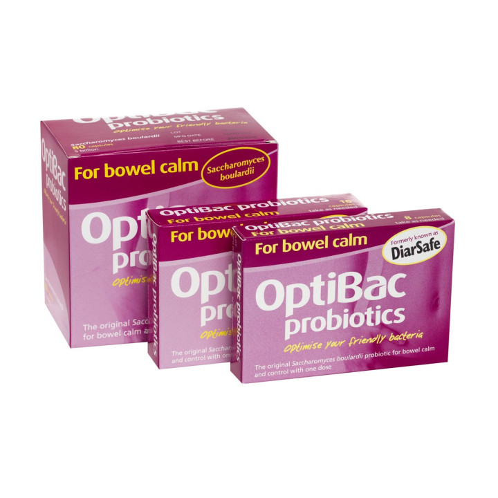 OptiBac Saccharomyces boulardii (for bowel calm) - 80 capsules